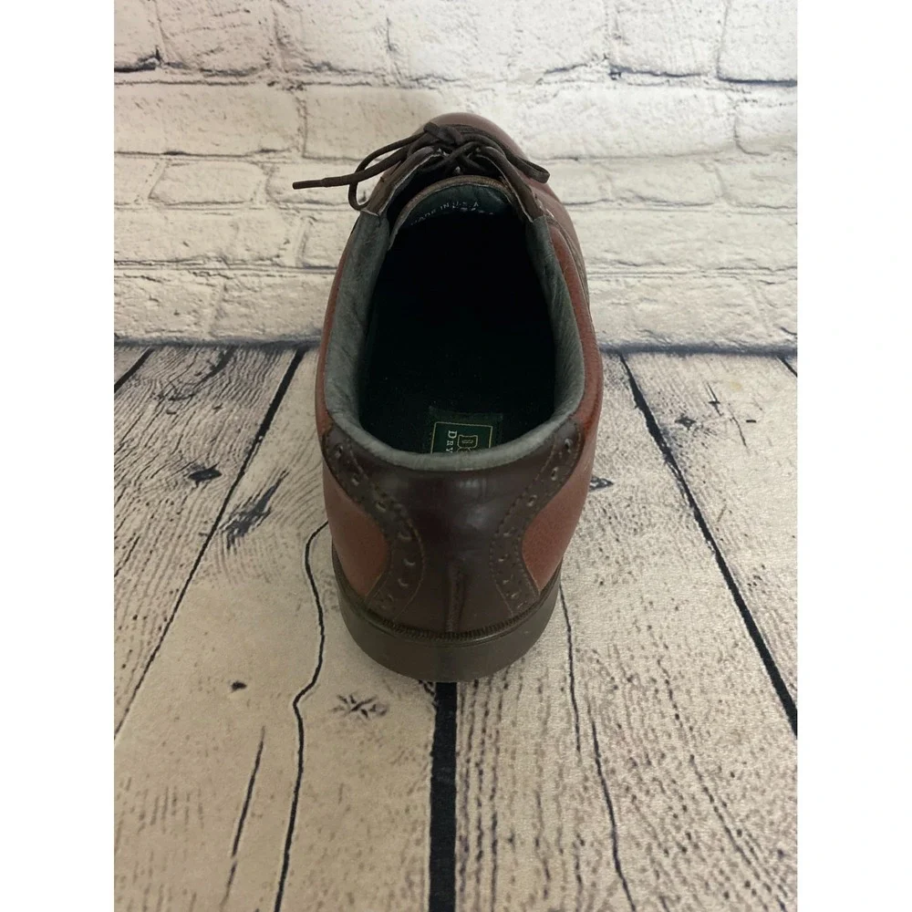 Vintage Dexter Saddle Shoes Mens 9.5M Brown‎ Two-Tone Leather Golf Oxfords USA